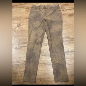 Chicos Brown Faux leather pants size 2.